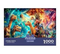 Agressivité Dinosaur Puzzle De 1000 Pièces pour Adultes Et Enfants À Partir De 12 Ans Jeu De Patience Et De Réflexion Divertissement Créatif Cadeau Classiques - Activité Familiale Parfaite 52x38cm