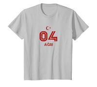 Agri 04 Türkiye Memleket Retro T-Shirt, Enfant, Argent, 2 Ans
