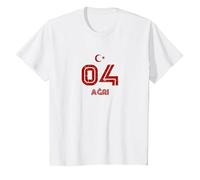 Agri 04 Türkiye Memleket Retro T-Shirt, Enfant, Blanc, 3 Ans