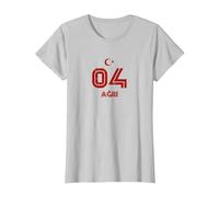 Agri 04 Türkiye Memleket Retro T-Shirt, Femme, Argent, S