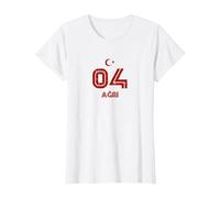 Agri 04 Türkiye Memleket Retro T-Shirt, Femme, Blanc, 3XL