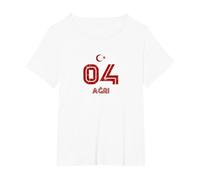 Agri 04 Türkiye Memleket Retro T-Shirt, Femme Grandes Tailles, Blanc, 4X