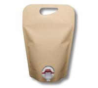 AGRI plus Lot de 10 sacs debout de 5 l marron | Nombre et taille au choix | Bag in Box Sachets 0,75-5,0 l | Sacs à jus pour jus, vin, moût | Sacs à boire Baginbox (5,0 l - 10 pièces, marron)
