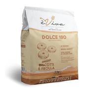 Agricola Piano - Dolce 190 | Farine de Blé Tendre Type 55 kg 1 - Type 0 Italien - Farine Italienne- 100% Naturelle sans Additifs - Avec Germe de Blé Vivant - Idéale pour Biscuits, Pâte Sablée