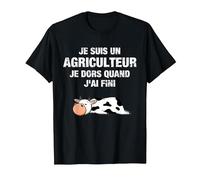 Agriculteur Fermier Agriculture Paysan Vache Vaches T-Shirt, Homme, Noir, 5XL