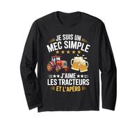 Agriculteur Tracteurs agricole Mec Fan De Tracteur Apéro Manche Longue