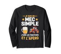 Agriculteur Tracteurs agricole Mec Fan De Tracteur Apéro Manche Longue