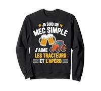 Agriculteur Tracteurs agricole Mec Fan De Tracteur Apéro Sweatshirt