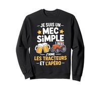 Agriculteur Tracteurs agricole Mec Fan De Tracteur Apéro Sweatshirt