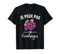 Agriculteur Vigneron Vendangeur Je Peux Pas J'ai Vendanges T-Shirt