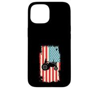 Agriculture de tracteurs de Drapeau américain Coque pour iPhone 15