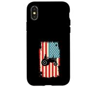 Agriculture de tracteurs de Drapeau américain Coque pour iPhone X/XS