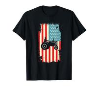 Agriculture de tracteurs de Drapeau américain T-Shirt