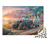 Agriculture de tracteurs intelligents Carton Épais Style d'agriculture numérique Puzzle Amants De Famille Puzzle D'entraînement du Cerveau Idée Cadeau pour Adolescents 12-18 Ans 38x26cm/1000pcs