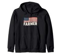 Agriculture Patriotique du Drapeau américain Sweat à Capuche