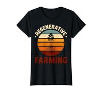 Agriculture régénérative Durable T-Shirt Graphique avec Valeur, Femme, Noir, S