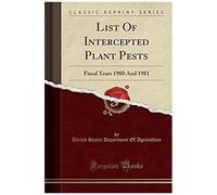 Agriculture, U: List Of Intercepted Plant Pests