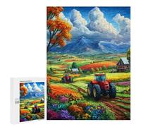 Agriculture Vintage Tractor Puzzles 500 Pièces Educa Art La Vie Rurale Relaxation & Décoration Intérieure Challenge pour Famille Assemblage Amusant Qualité Supérieure 500 PCS