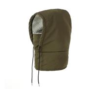 Agriculturi Capuche imperméable doublée en polaire, chapeau d'hiver coupe-vent pour activités de ski en plein air, vert militaire, Taille unique