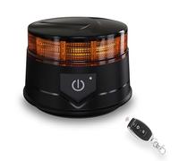 Agrieyes Gyrophare Accu avec Télécommande, 12V, Avertisseur Jaune pour Voiture, Aimant avec Ventouse, Lumière d'Avertissement LED pour Tracteur, Gyrophare Sans Fil pour Tracteur, Véhicule Utilitaire
