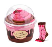AGRIMONY Boîte à chaussettes amusante en forme de donut pour gâteau de crème glacée - Cadeau amusant pour femmes adolescentes - Chaussettes fantaisie en coton mignonnes pour la fête des mères, Pâques