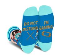 AGRIMONY Chaussettes Humour Homme Femme Ado Garçon-DO NOT DISTURB I'M GAMING-Hommes Fantaisie Rigolotes Original Humoristique Drole Personnalisé Utile Insolite-Idee Cadeau Rigolo Noel Anniversaire