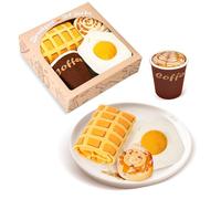 AGRIMONY Chaussettes Petit-Déjeuner Humour Fantaisie Homme Femme-Chaussettes Humoristique Rigolote pour Papa Ado Garçon-Cadeau Original Drole Utile Insolite Anniversaire Idee Cadeau Noel Pâques-43-46