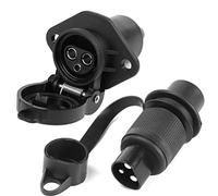 AGRISHOP 12V Bouchon Fiche Prise Remorque 3 Broches Connecteur Mâle Femelle Adaptateur pour RV Caravane Tracteur Camion Van Conseil