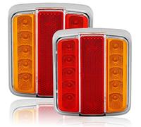 AGRISHOP 12V Led Feux Arrière De Remorques,feu remorque led 12v etanche homologué,feu arrière led 12v,feu remorque led avec éclairage de plaque Pour Camion Caravane Voiture Motorhome Tracteur E-Mark