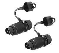 AGRISHOP 2 pièce Fiche Remorque 3broches 12v,Fiche Attelage 3 pin Mâle pour Agricole Véhicule,Voiture Porte-vélo,Prise d'attelage Male