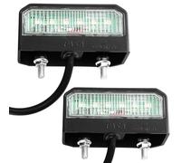 AGRISHOP 2 Pièces Éclairage Plaque Immatriculation LED 12V 24V ECE Etanche Blanche Froide Feux Arrière de Plaque d’Immatriculation pour Remorque Voiture