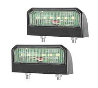 AGRISHOP 2PCS 12-24V Led Éclairage Plaque Immatriculation Auto,Etanche 2 X 6SMD LED Feux de Plaque d'immatriculation Arrière Éclairage de Lampe Imperméable Pour Camion Caravane Tracteur Homologué
