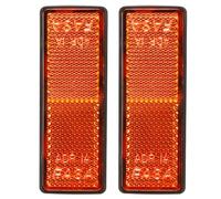 AGRISHOP 2X Catadioptre Orange Rectangulaire Adhesif Catadioptre pour Vehicule Réflecteur Remorque Signalisation
