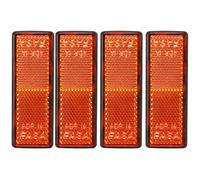 AGRISHOP 4X Catadioptre Orange Rectangulaire Adhesif Catadioptre pour Vehicule Réflecteur Remorque Signalisation