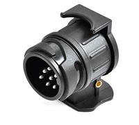 AGRISHOP Adaptateur de remorque de 13 vers 7 Broches Connecteur,12v Fiche Attelage 13 Pole a 7 Pin pour Remorque Caravane Porte-vélo, Adapteur Prise Remorque 13 vers 7 Broches pour Tracteur Voiture