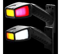 AGRISHOP Feux de Gabarit LED 12V-24V Feu D'Encombrement Lateral,Feux de Position Latéraux Orange Blanc Rouge,Feu Arriere pour Remorque