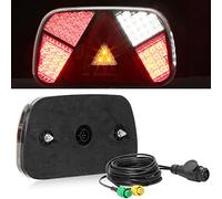 AGRISHOP Feux de Remorques LED 12/24v,Feu Arriere led pour Remorque 7Function, Feux Gabarit Remorque Prise 13broches avec Câble 4M Pré-câblé 2x6broches Connexion à Baïonnette,Feu Remorque E-Mark