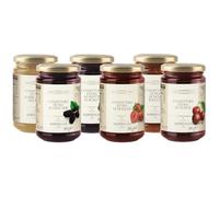 Agrisicilia coffret de 6 confitures extra, sélection des plus vendues et appréciées, pots en verre idéaux pour le petit-déjeuner, les desserts et les fromages