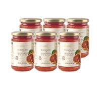 Agrisicilia - Marmelade d’orange sanguine de Sicile IGP, artisanale, fruits italiens, idéale pour le petit-déjeuner, le goûter et les desserts, goût intense, lot de 6 x 360 g, qualité premium