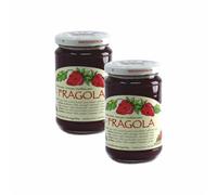 Agritur - Confiture Extra Bio de Fraise Classic Bio, 60% de fruits, avec sucre de canne et pectine, naturelle et savoureuse, idéale pour le petit-déjeuner, lot de 2×330 g