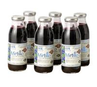 Agritur - Jus de Myrtille Sauvage Biologique pack 6x330ml - 100% myrtille pressée, riche en polyphénols et antioxydants, sans eau ni sucres ajoutés, pur et naturel