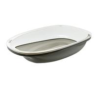 Aimé Bac à litière Agrobiothers Shuttle ovale avec rebord pour chat 57 x 40 x 19 cm