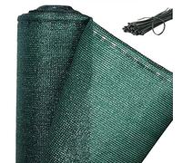 AGROFLOR - Brise-vue - Tapis ombragé - Protection contre le vent - Avec attache-câbles - Différentes tailles 1 x 5 m vert foncé