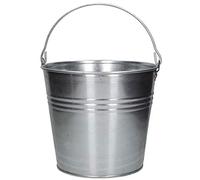 AGROHIT Seau en zinc de 10 l - Seau à eau en tôle d'acier galvanisé pour résistance à la corrosion - Seau en tôle pour le transport de l'eau ou le stockage de matériaux et liquides - Seau en métal