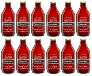 Agromonte Salsa Pronta di Pomodorino Ciliegino Sauce tomate cerise prête à l'emploi Sauce tomate Sauce tomate Purée de tomates Bouteille en verre de 330 g