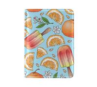 Agrumes Orange Coloré Citron Détenteur d'un Passeport Titulaire Etui en Cuir Véritable Couverture de Passeport pour Voyage Hommes Femmes