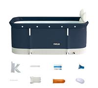 AGSYFFD Baignoire pliable,baignoire mobile portable pour adultes,en PVC épais,pas besoin de la gonfler, convient pour les bains en solo à la maison,idéale pour les bains chauds et glacés(120x55x50 cm)