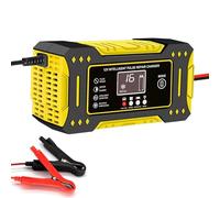 AGSYFFD Chargeur de Batterie Automobile 12 V/6 A, Chargeur de Batterie numérique Intelligent Automatique avec Compensation de température, Charge Intelligente réparation et Entretien des Batteries au