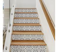 AGSYFFD Lot de 13 autocollants auto-adhésifs pour marches d'escalier et décalcomanies pour contremarches - Marches d'escalier 3D amovibles et imperméables pour décoration intérieure, autocollant pour