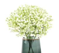 AGSYFFD Lot de 18 Branches Artificielles d'haleine de bébé, Fleurs gypsophiles artificielles, Fleurs artificielles pour décoration de fête de Mariage (Blanc)